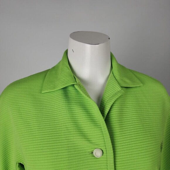 Vintage Tan Jay Green Button Up Jacket Top Size M - Picture 2 of 5